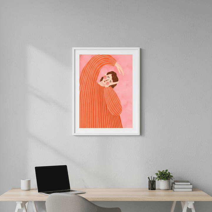 Orange Dress by Bea Muller wall - art - picture - poster