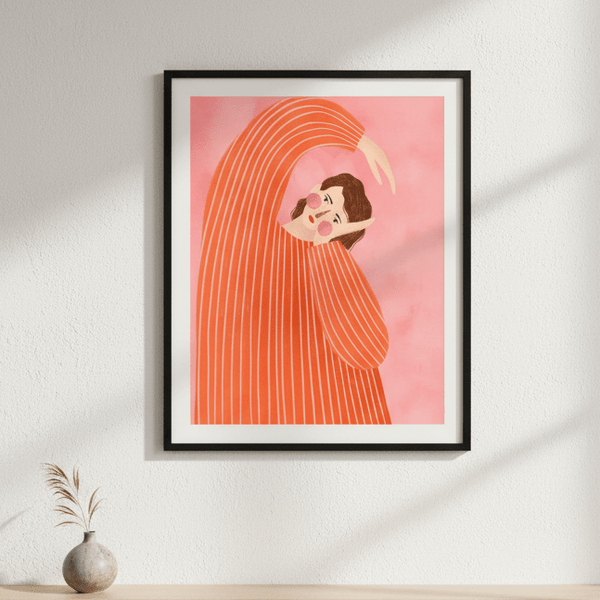 Orange Dress by Bea Muller | Art & Canvas Print