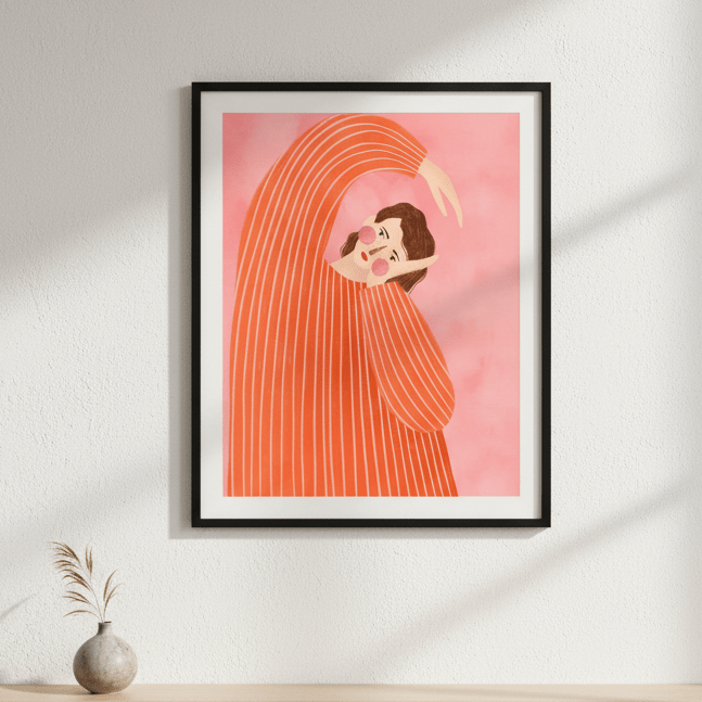 Orange Dress by Bea Muller wall - art - picture - poster
