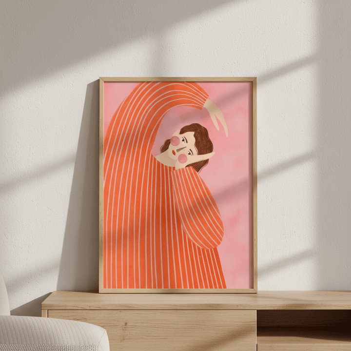 Orange Dress by Bea Muller wall - art - picture - poster