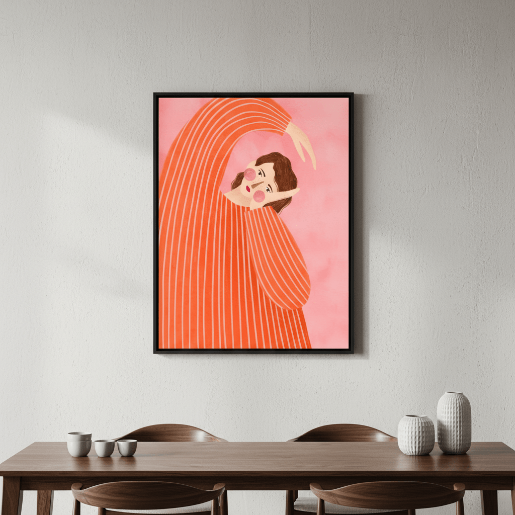 Orange Dress by Bea Muller wall - art - picture - poster
