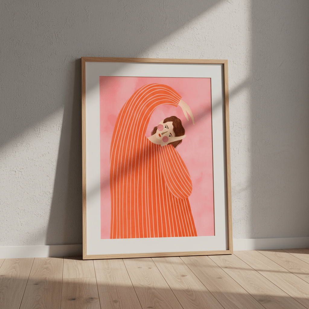 Orange Dress by Bea Muller wall - art - picture - poster