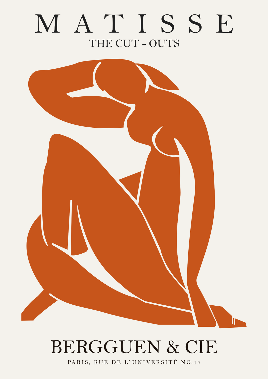 Orange Henri Matisse Lady Papier Decoupes,frame