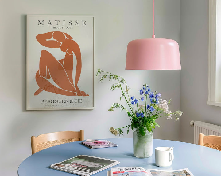 Orange Henri Matisse Lady Papier Decoupes,livingroom,timber border