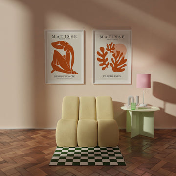 Orange Matisse Papier Decoupes & Ville De Paris Set of 2 wall - art - picture - poster