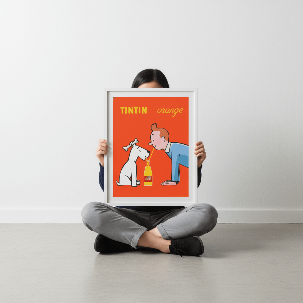 Orange Soda TinTin Wall Art Portrait Vintage Print wall - art - picture - poster