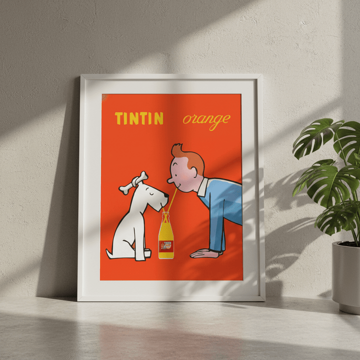 Orange Soda TinTin Wall Art Portrait Vintage Print wall - art - picture - poster