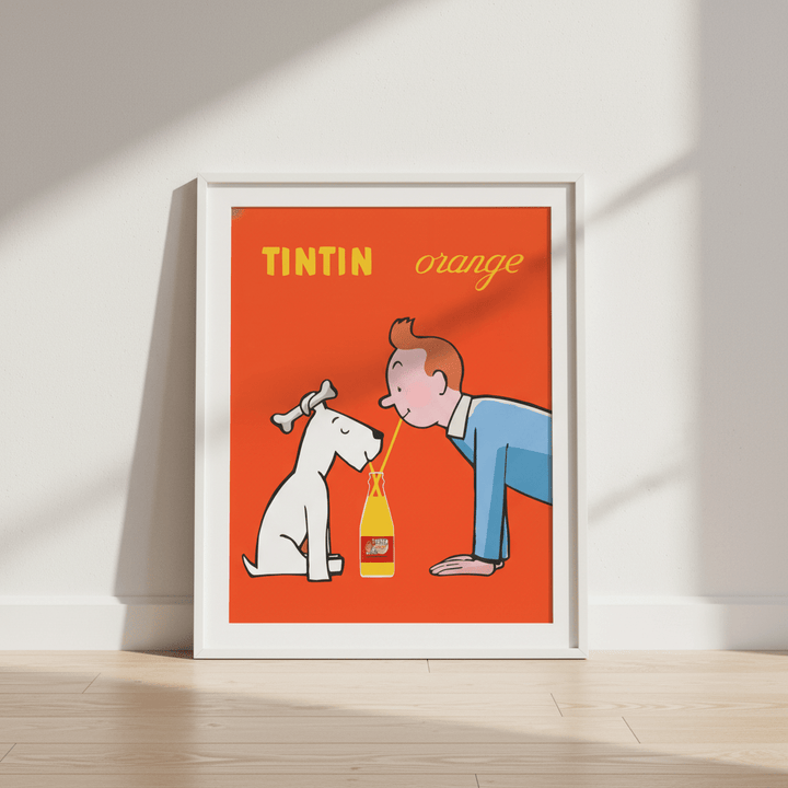 Orange Soda TinTin Wall Art Portrait Vintage Print wall - art - picture - poster
