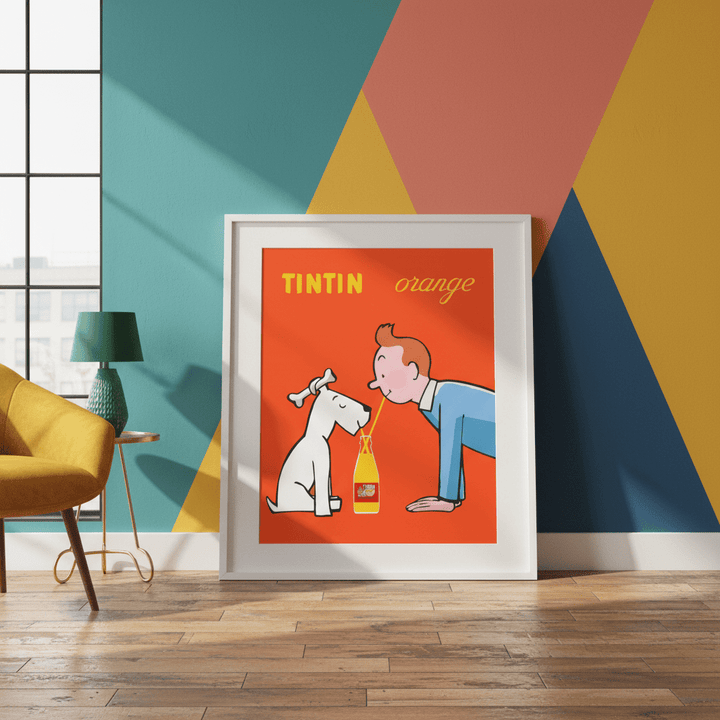 Orange Soda TinTin Wall Art Portrait Vintage Print wall - art - picture - poster