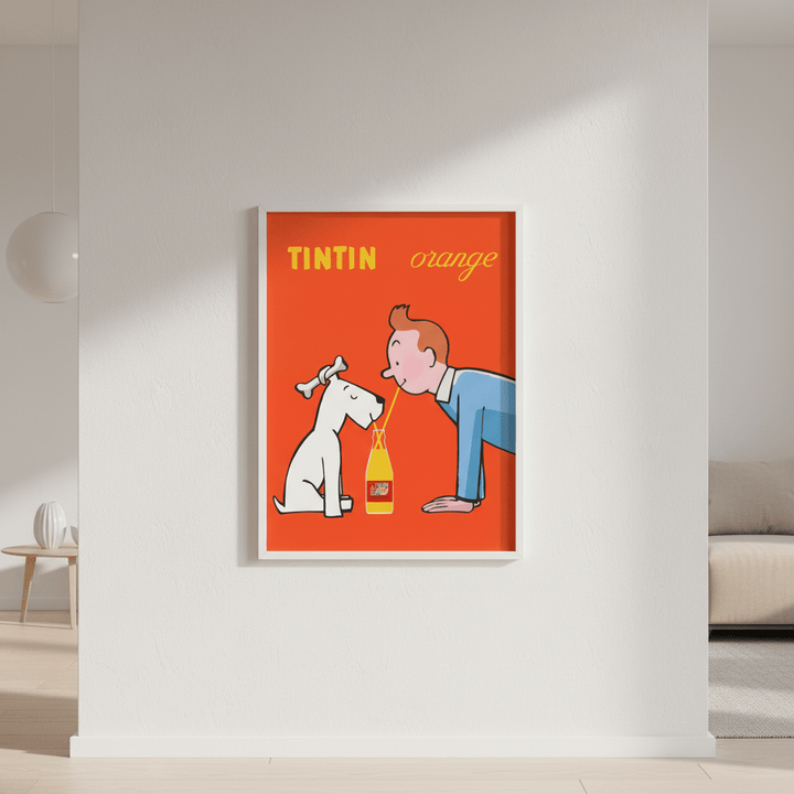 Orange Soda TinTin Wall Art Portrait Vintage Print wall - art - picture - poster