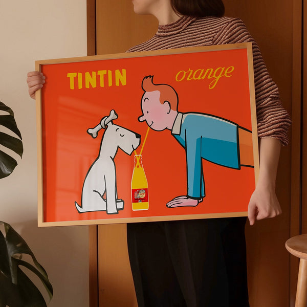 Orange Soda TinTin Wall Art Print