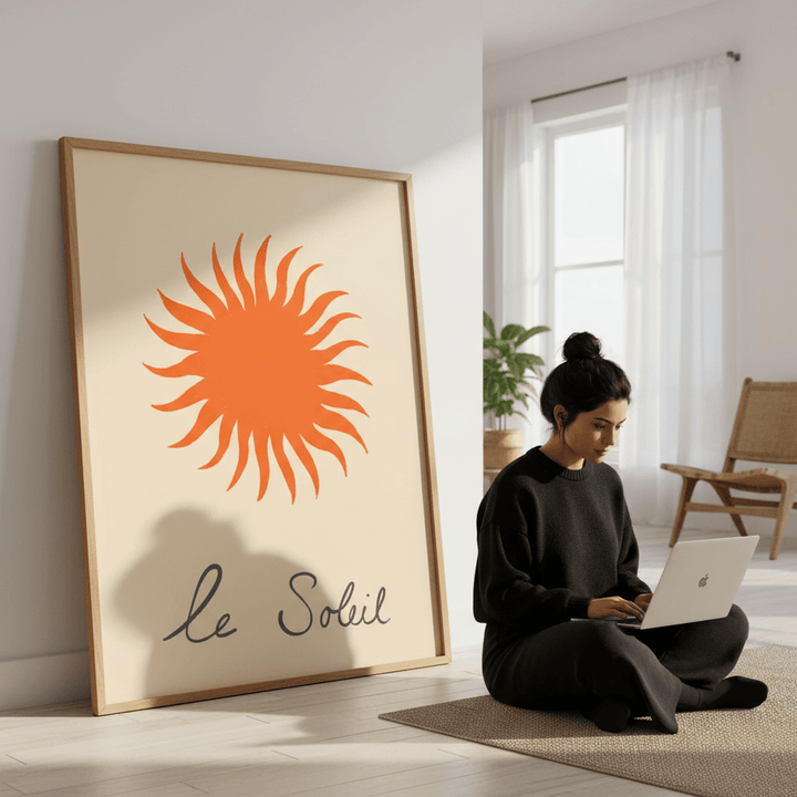 Orange Soleil by Ivy Green Illustrations wall - art - picture - poster