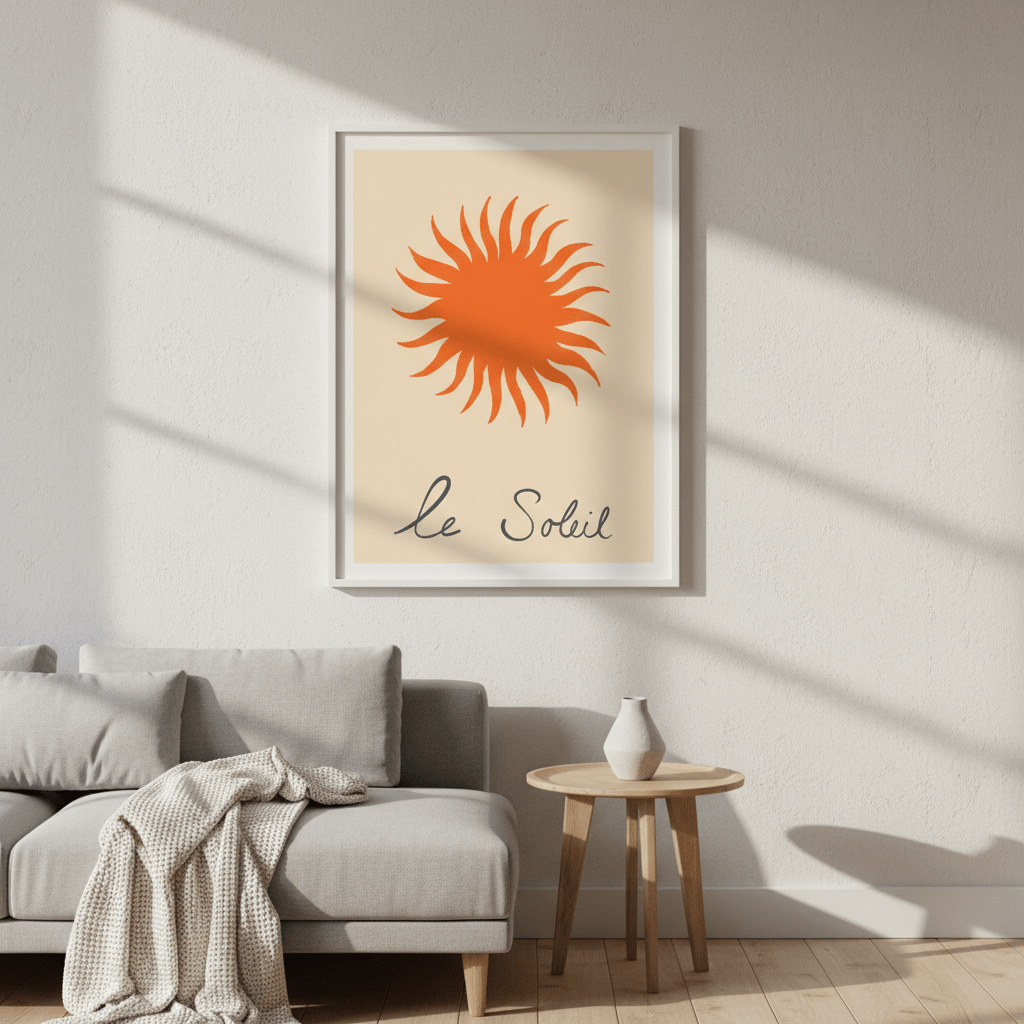 Orange Soleil by Ivy Green Illustrations wall - art - picture - poster