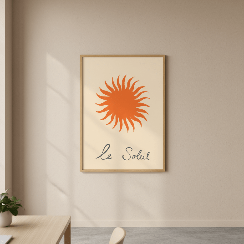 Orange Soleil by Ivy Green Illustrations wall - art - picture - poster