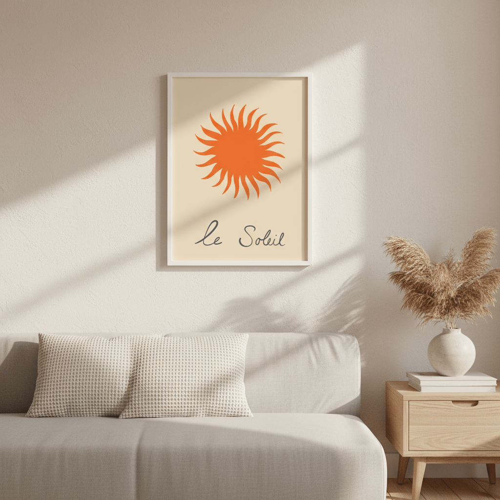 Orange Soleil by Ivy Green Illustrations wall - art - picture - poster