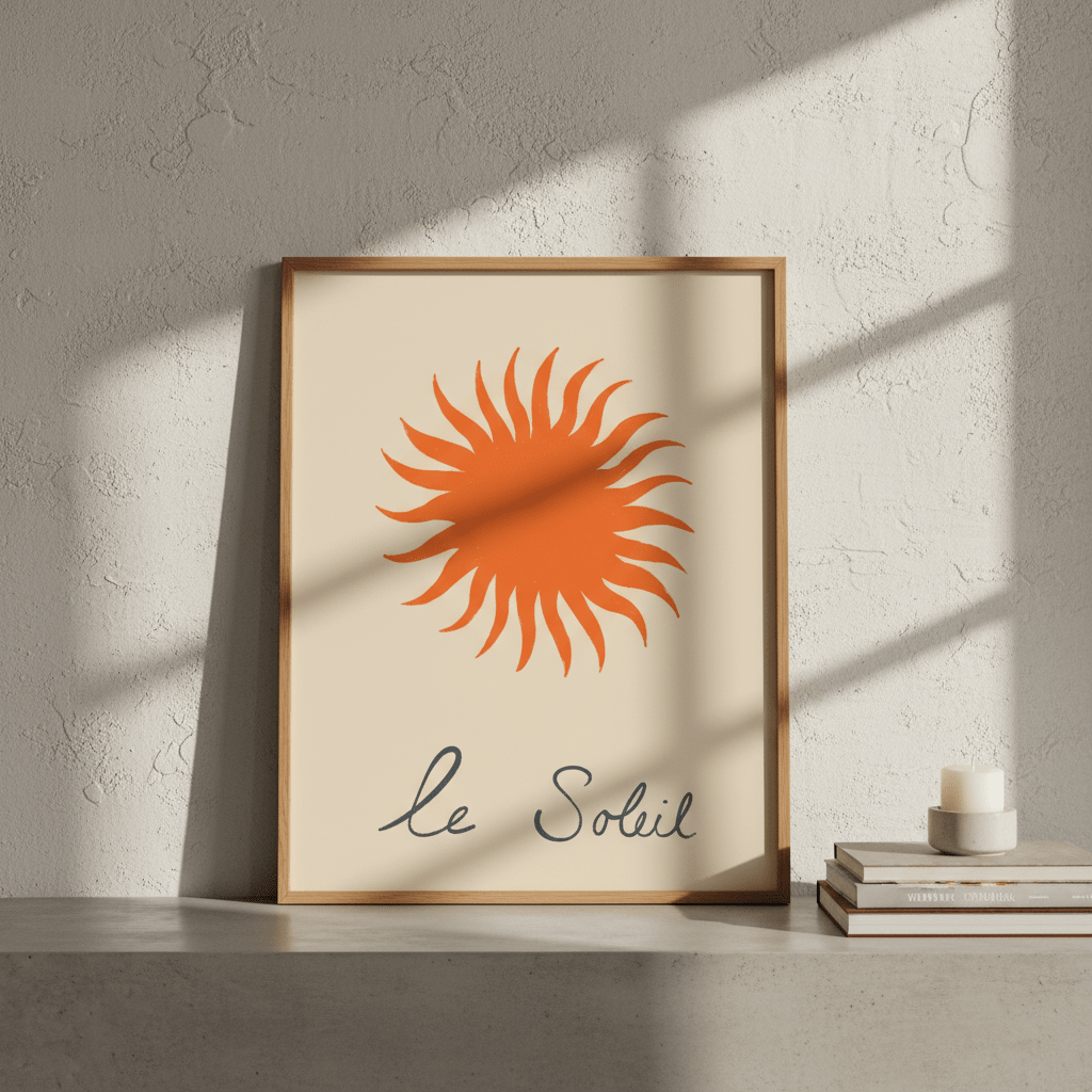 Orange Soleil by Ivy Green Illustrations wall - art - picture - poster