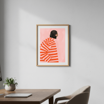 Orange Stripes by Bea Muller wall - art - picture - poster