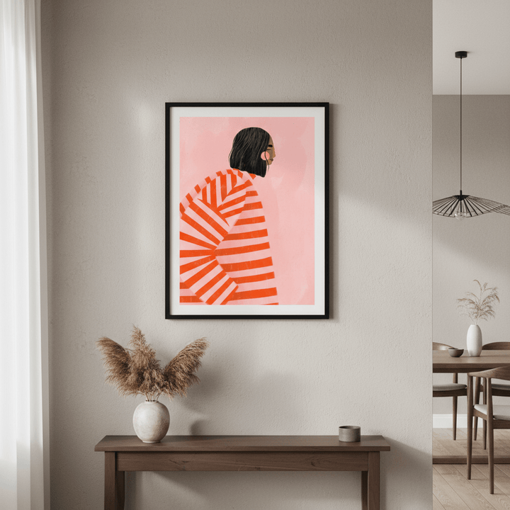 Orange Stripes by Bea Muller wall - art - picture - poster