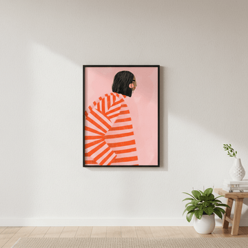 Orange Stripes by Bea Muller wall - art - picture - poster