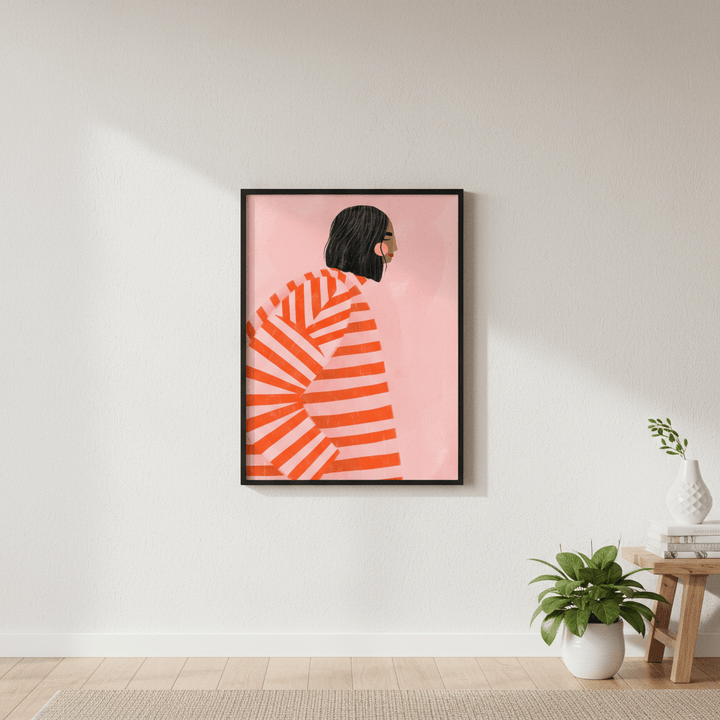 Orange Stripes by Bea Muller wall - art - picture - poster