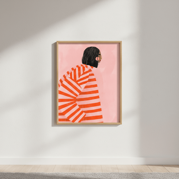 Orange Stripes by Bea Muller wall - art - picture - poster