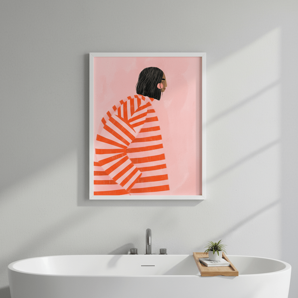 Orange Stripes by Bea Muller wall - art - picture - poster