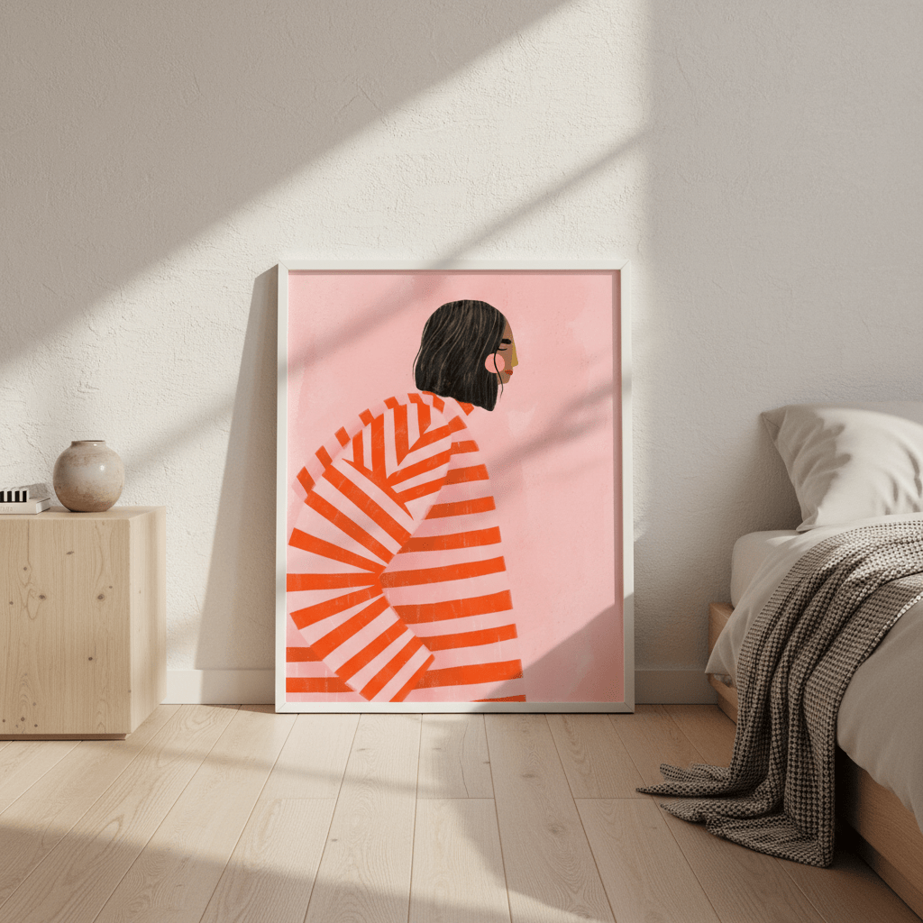 Orange Stripes by Bea Muller wall - art - picture - poster