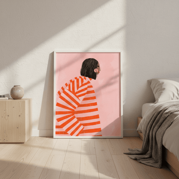 Orange Stripes by Bea Muller wall - art - picture - poster