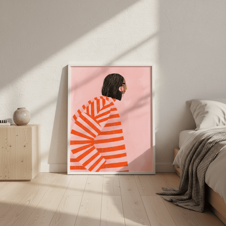 Orange Stripes by Bea Muller wall - art - picture - poster