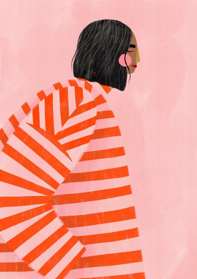 Orange Stripes by Bea Muller