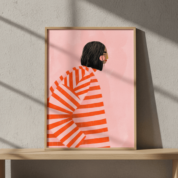 Orange Stripes by Bea Muller | Art & Canvas Print