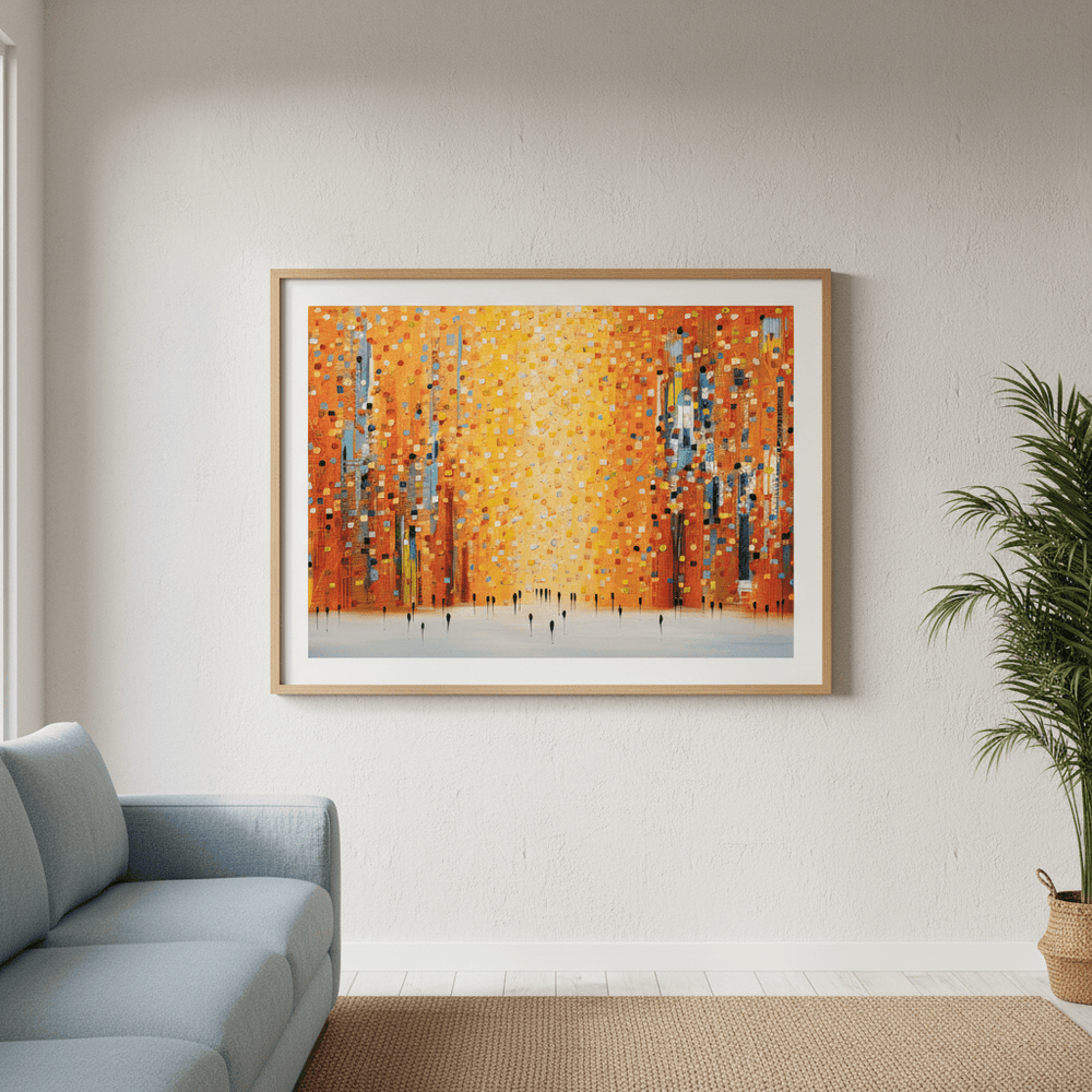 Orange Sunset Stroll by Ekaterina Ermilkina wall - art - picture - poster