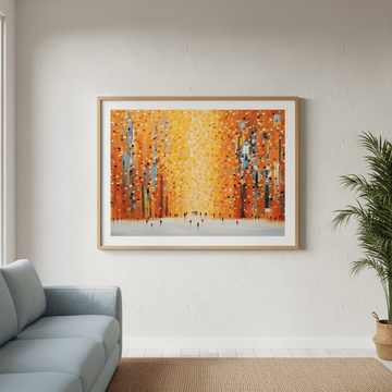 Orange Sunset Stroll by Ekaterina Ermilkina wall - art - picture - poster