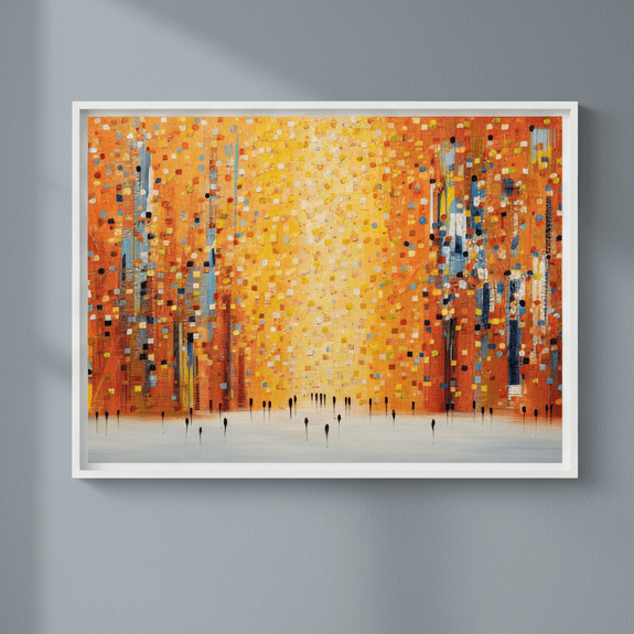 Orange Sunset Stroll by Ekaterina Ermilkina | Art & Canvas Print
