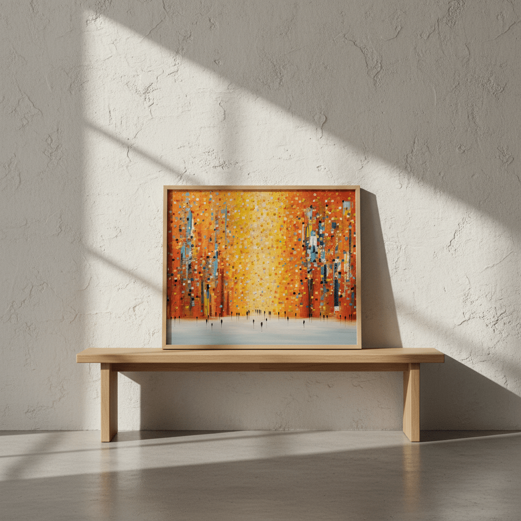 Orange Sunset Stroll by Ekaterina Ermilkina wall - art - picture - poster