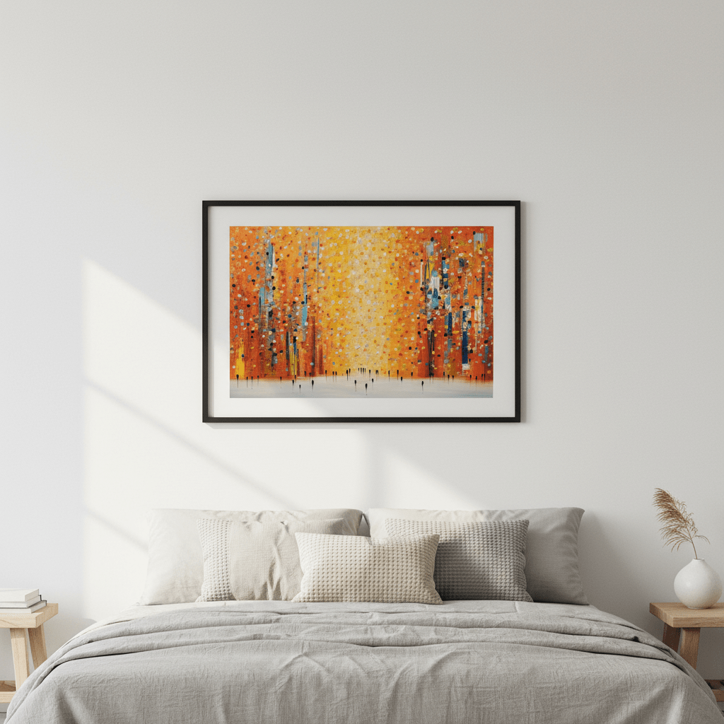 Orange Sunset Stroll by Ekaterina Ermilkina wall - art - picture - poster