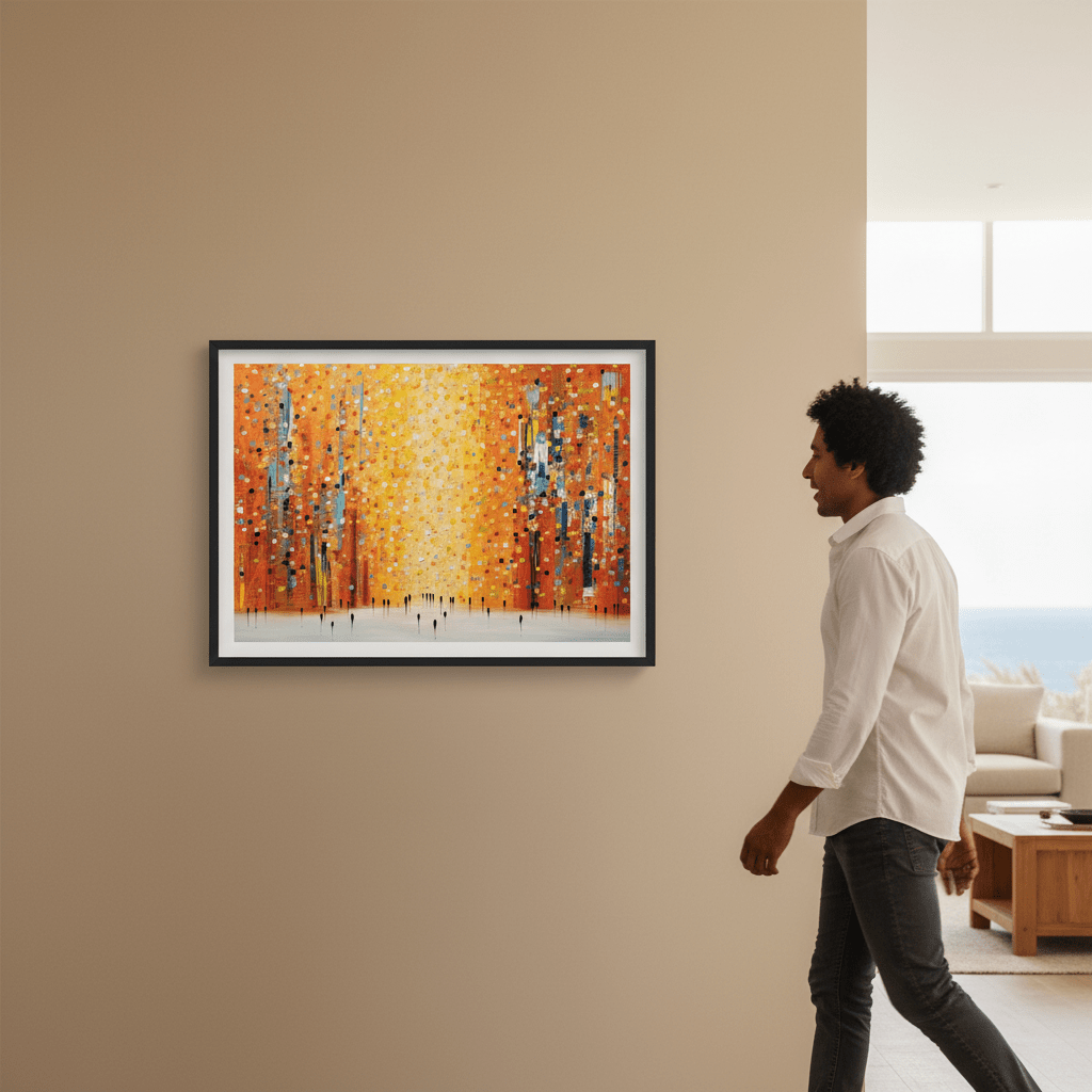 Orange Sunset Stroll by Ekaterina Ermilkina wall - art - picture - poster