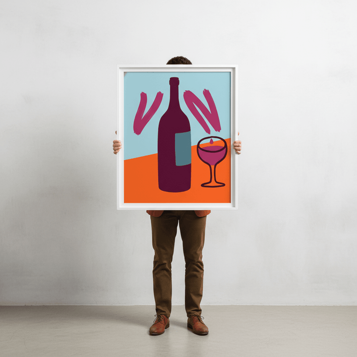 Orange Sunset Vino by Ryan Scott wall - art - picture - poster