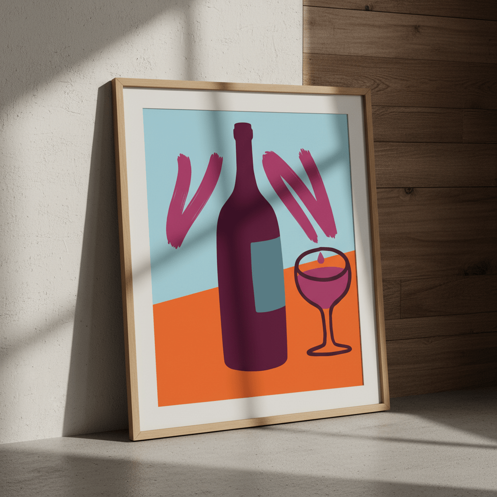 Orange Sunset Vino by Ryan Scott wall - art - picture - poster