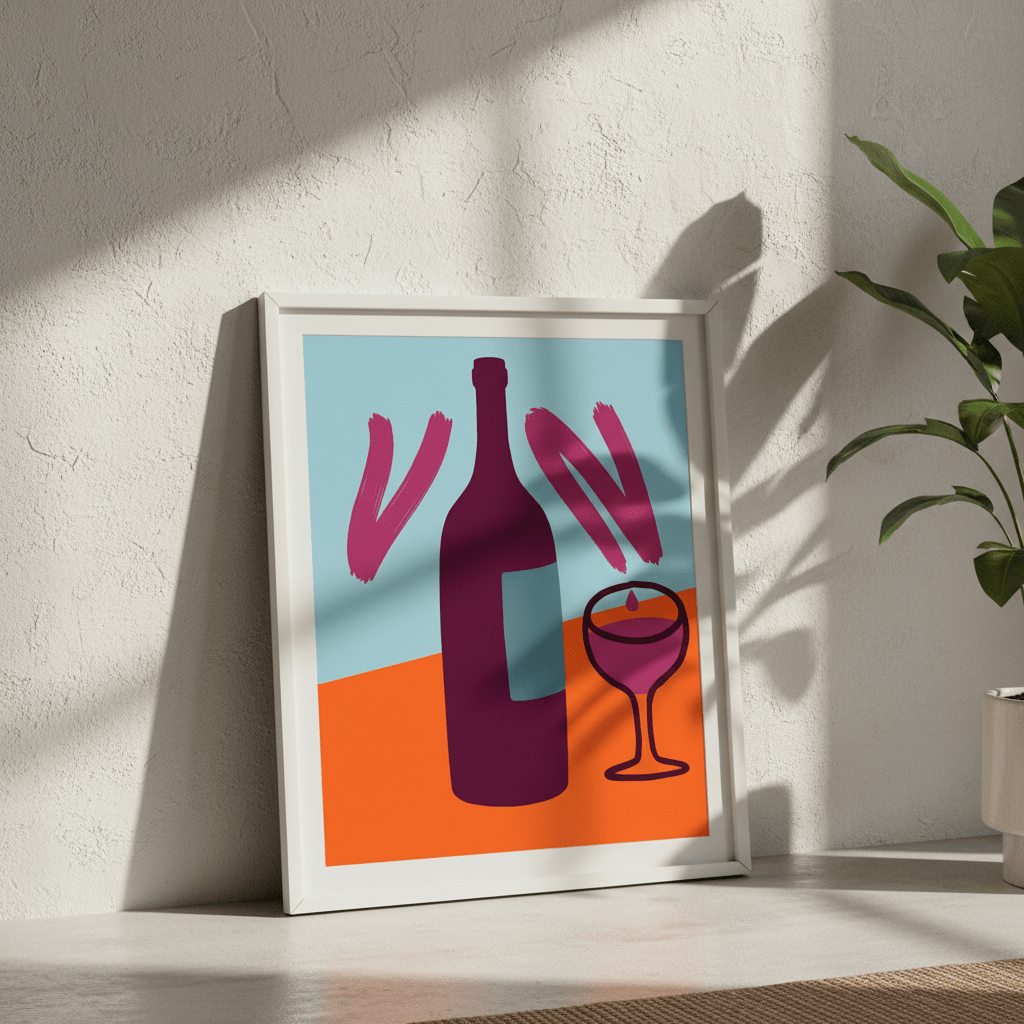 Orange Sunset Vino by Ryan Scott wall - art - picture - poster