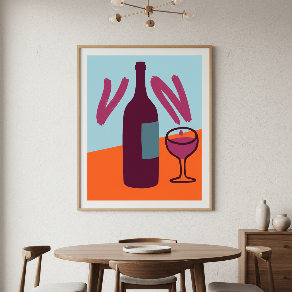 Orange Sunset Vino by Ryan Scott wall - art - picture - poster