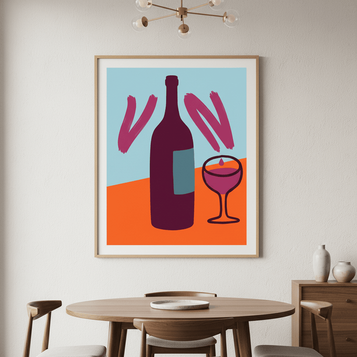 Orange Sunset Vino by Ryan Scott wall - art - picture - poster