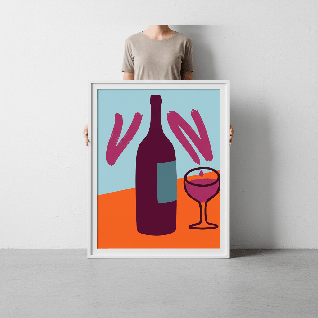 Orange Sunset Vino by Ryan Scott wall - art - picture - poster