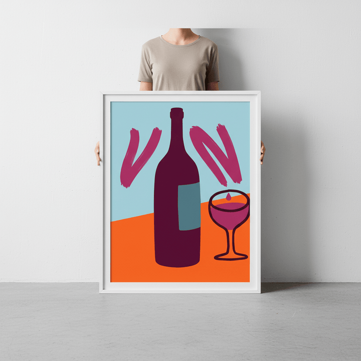 Orange Sunset Vino by Ryan Scott wall - art - picture - poster