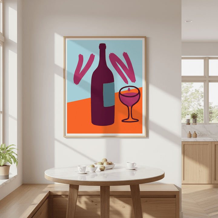 Orange Sunset Vino by Ryan Scott wall - art - picture - poster