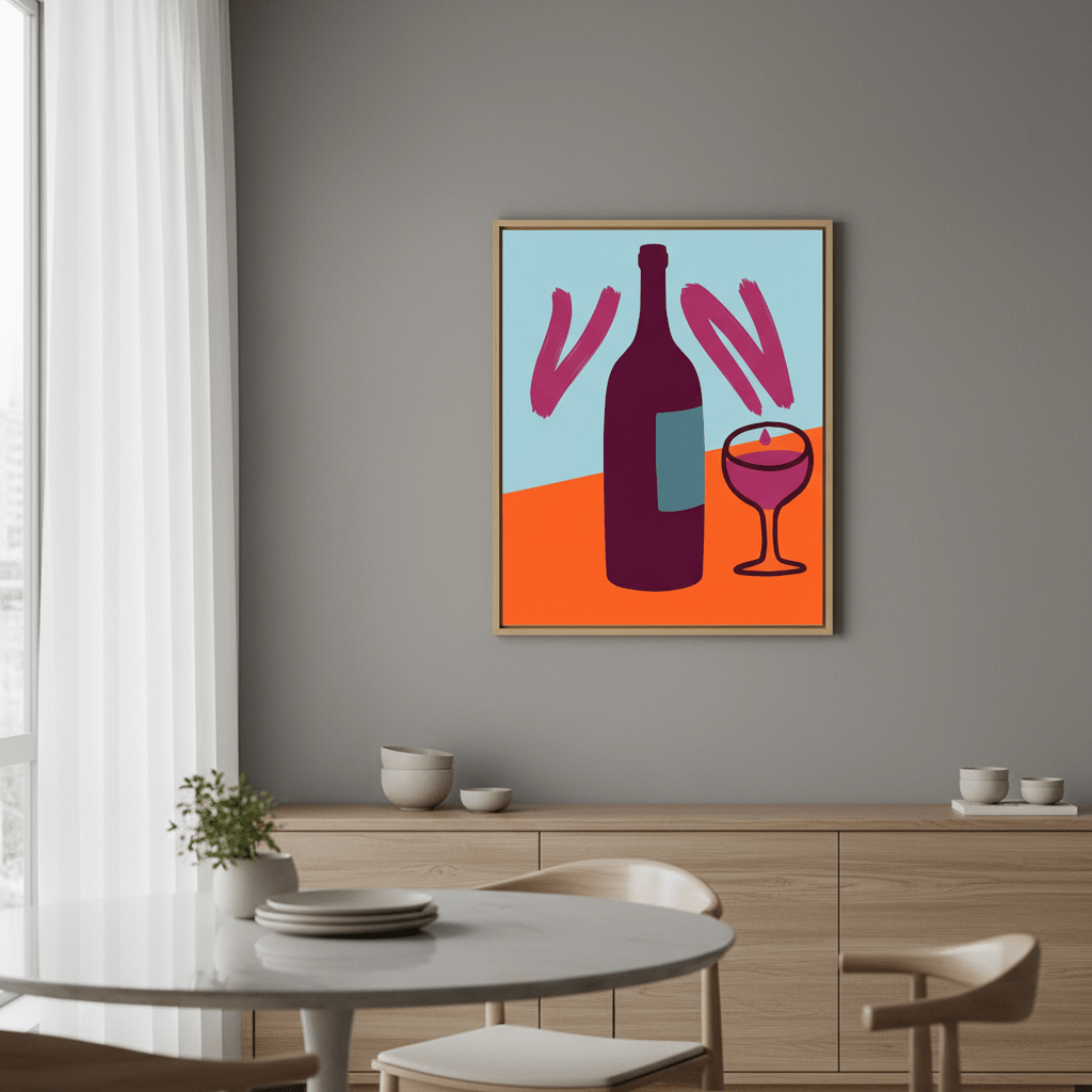 Orange Sunset Vino by Ryan Scott wall - art - picture - poster