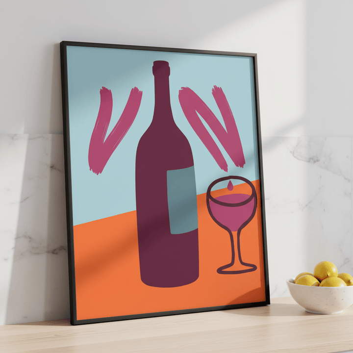 Orange Sunset Vino by Ryan Scott wall - art - picture - poster