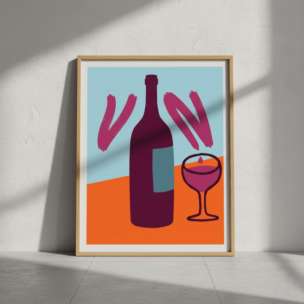 Orange Sunset Vino by Ryan Scott wall - art - picture - poster