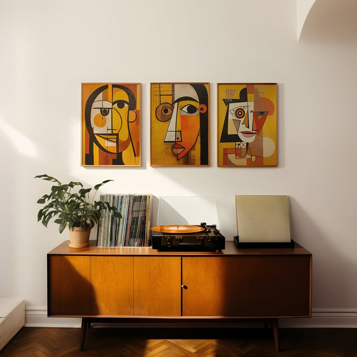 Orange Trio Wall Prints by Pablo Picasso - Style My Wall