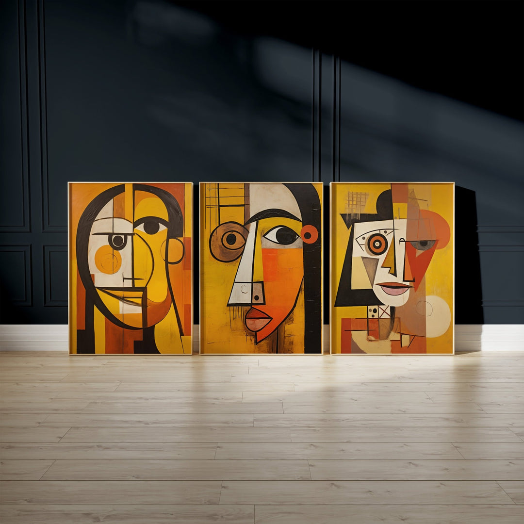 Orange Trio Wall Prints by Pablo Picasso - Style My Wall